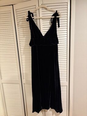 Vivetta Silk Velvet Face Motif Dress with Tie Straps